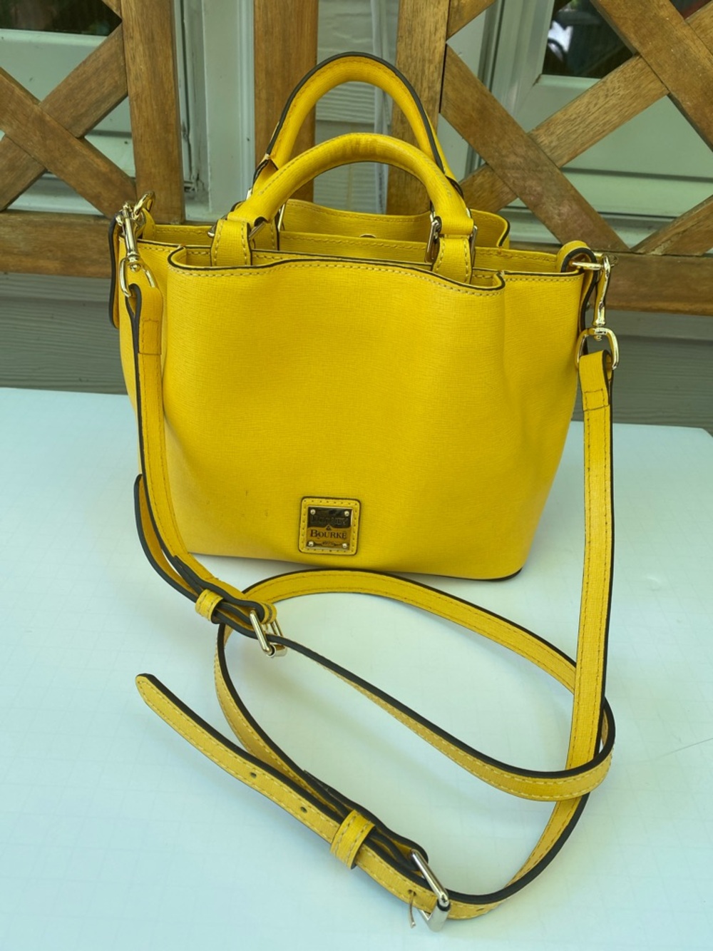 Dooney & Bourke Yellow Mini Tote Crossbody
